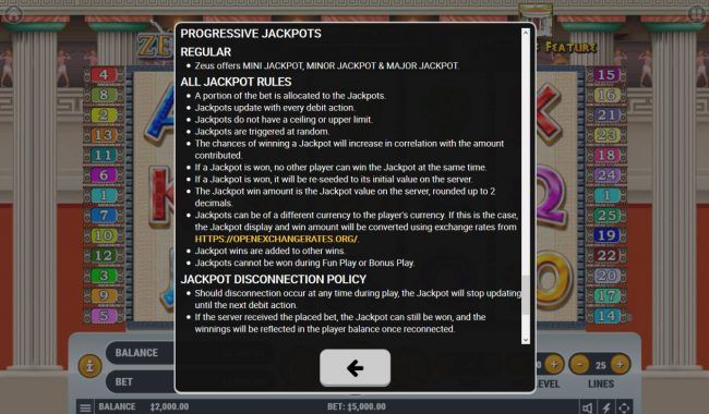 Progressive Jackpot Rules