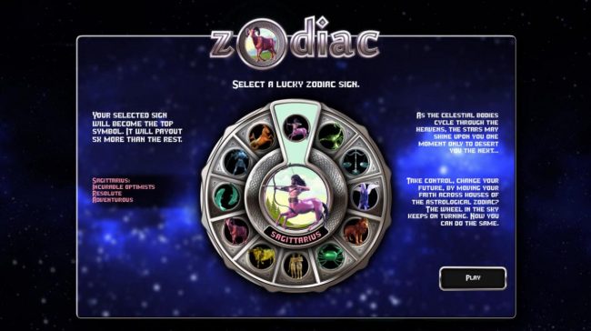 Select a zodiac sign