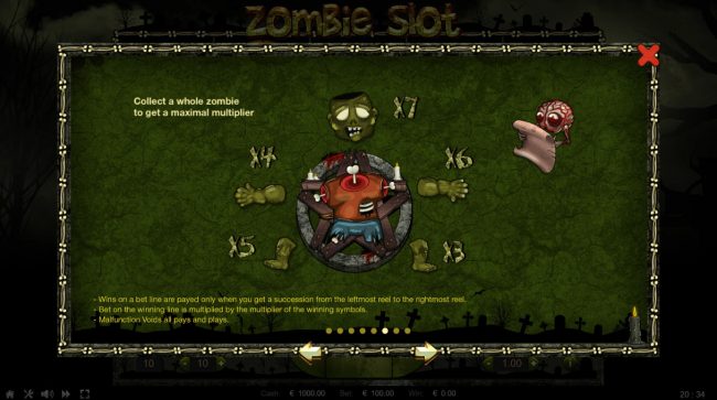 Collect a whole zombie to get maximal multiplier