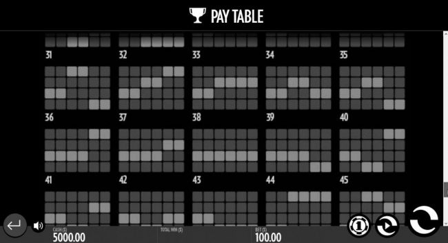 Payline Diagrams 36-50