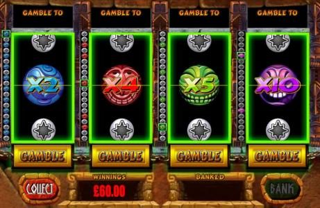 Gamble feature game board