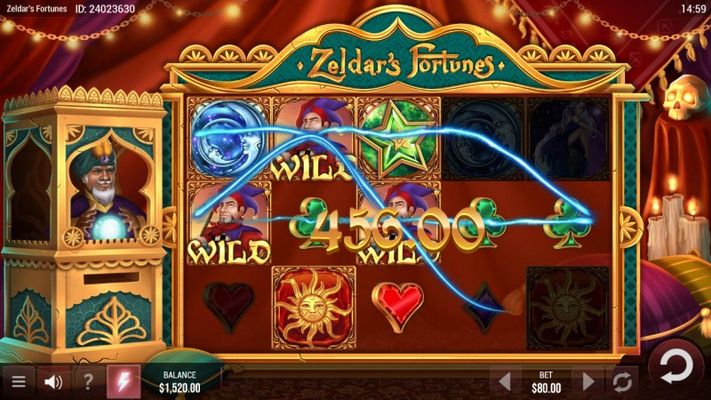 Zeldar's Fortunes :: Multiple winning paylines