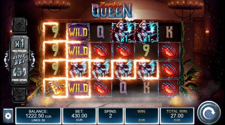 Zombie Queen :: Multiple winning paylines