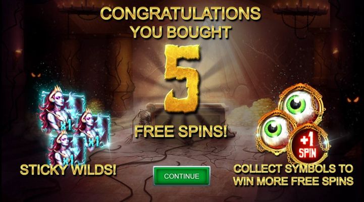 Zombie Queen :: 5 Free Spins Awarded
