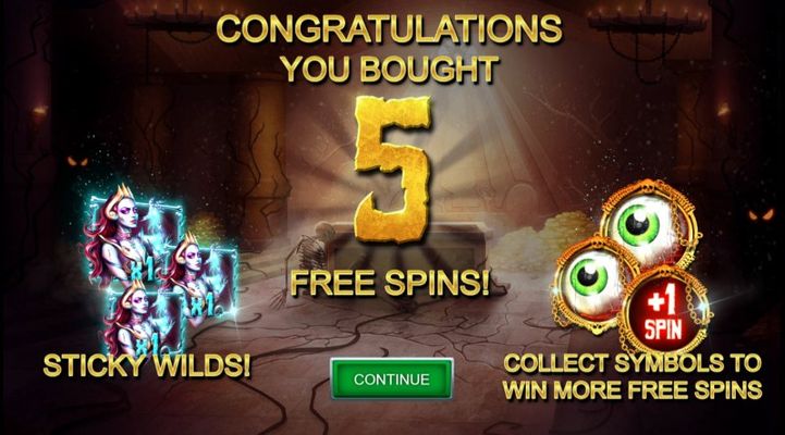 5 Free Spins Awarded