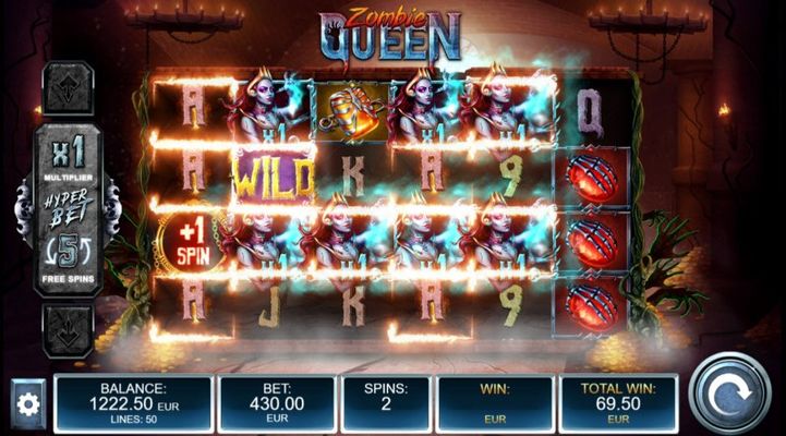 Zombie Queen :: Multiple winning combinations leads to a big win