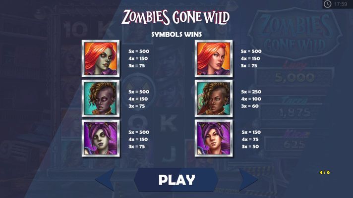 Zombies Gone Wild :: High Value Symbols